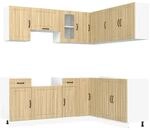 vidaXL 11-Tlg K&uuml;chenschrank-Set Lucca Sonoma-Eiche Holzwerkstoff 3314954