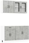 vidaXL 4-Tlg K&uuml;chenschrank-Set Lucca Betongrau Holzwerkstoff 3314865