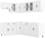 vidaXL 11 Tlg K&uuml;chenschrank-Set Lucca Wei&szlig; Holzwerkstoff 3314891