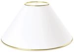 Orion Lightstyle Lampenschirm Stehlampe &Oslash; 47 cm E27 Goldkante Wei&szlig;
