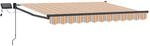 vidaXL Manuelle Gelenkarmmarkise mit LEDs Blau und Orange 3,5 x 2,5 m 3419446