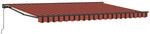 vidaXL Manuell Einziehbare Markise Orange, Schwarz und Gelb 4 x 3,5 m 3420443
