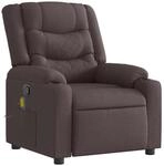 vidaXL Massagesessel Dunkelbraun Stoff 4019931