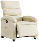 vidaXL Relaxsessel Elektrisch Creme Kunstleder Modell 13
