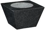 Relaxdays M&ouml;rser mit St&ouml;&szlig;el Granit Schwarz Schwer 12 cm x 19,5 cm x 19,5 cm 6,75