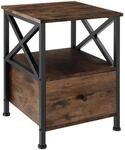 Tectake Nachttisch Falkirk Industrial Style Holz und Stahl 41 50 x 40 x 55 50 cm