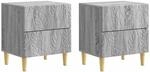 vidaXL Nachttisch 2 Stk Grau Sonoma 43 x 34,5 x 48 cm Holzwerkstoff 894998