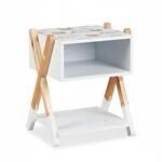 Relaxdays Kindernachttisch MDF Kiefernholz Offenes Fach 42 cm x 34 cm x 30 cm 3,4 kg