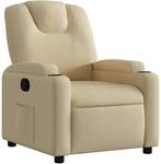 vidaXL Relaxsessel Creme Stoff Modell 55