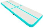 vidaXL Aufblasbare Gymnastikmatte mit Pumpe 500x100x15 cm PVC Gr&uuml;n 92666