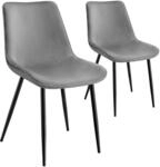 Tectake Set Stuhl Monroe Gepolstert In Samtoptik Ergonomische Sitzschale 2Er...