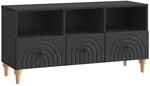 vidaXL TV-Schr&auml;nk Schwarz 102 x 34,5 x 50 cm Holzwerkstoff 894216