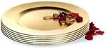 BigDean Platzteller 6 St&uuml;ck Dekoteller Event Teller Unterteller Antik Gold...