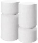 Tectake 2Er Set Beistelltisch Amine Chubby Design Robustes Magnesiumoxid 28 x 28 x