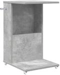 vidaXL Beistelltisch mit Rad Beton Grau 40 x 35 x 60 cm Holzwerkstoff 8000375