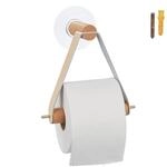 Relaxdays Toilettenpapierhalter Buchenholz Natur Wandmontage 18 cm x 18 cm x 8 cm