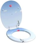 vidaXL Soft-Close Toilettensitz Blau 44 x 38 cm MDF-Platte 42027209