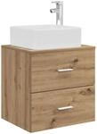 vidaXL Wandmontierte Waschtisch Artisan-Eiche 53 x 34,5 x 63 cm 890293