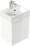 Posseik Badm&ouml;bel Cubi Slimline f&uuml;r G&auml;ste-WC 40 cm SoftClose Wei&szlig; Hochglanz