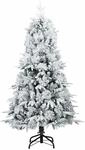 vidaXL K&uuml;nstlicher Scharnier-Weihnachtsbaum Shneebedeckt Wei&szlig; 120 cm 42019306
