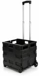 BigDean Werkzeugtrolley Leer Klappbar Bis 35 kg Transportbox Mit Rollen Und