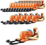 TRUTZHOLM 15x Spanngurt Ratschen 2 Teilig 5m 800kg 0,8t Orange
