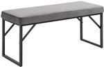 HOMCOM Sitzbank Schaumstoff Stahl Dunkelgrau 100L x 35B x 47H cm