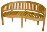Lex Premium Teak Gartenbank Banana Sitzbank Holzbank Teakbank Parkbank 150cm
