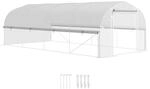 Outsunny Gew&auml;chshaus mit Verzinkten Stahlrahmen Wei&szlig; 6 x 3 x 2 m
