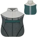 PawHut Hunderegenmantel Kunstleder Mesh 88L x 59B x 0,5H cm Gr&uuml;n