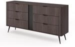 Selsey Veris - Kommode mit sechs Schubladen, Dunin-Eiche, 163 cm