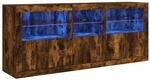 vidaXL Sideboard mit LED-Leuchten R&auml;uchereiche 162x37x67 cm 3208999