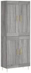 vidaXL Highboard Grau Sonoma 69,5x34x180 cm Holzwerkstoff 3199679