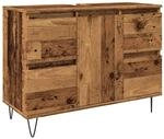 vidaXL Badschrank Altholz-Optik 80x33x60 cm Holzwerkstoff 857235
