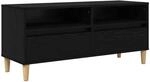 vidaXL TV-Schrank Schwarz Eichen-Optik 100 x 34,5 x 44,5 cm 881461