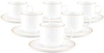 Seltmann Weiden Sento Home Pure Lines Cappuccinotasse mit Untertasse 300 ml 6er Set