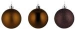 Relaxdays Weihnachtskugeln Kunststoff Braun Bruchsicher 30er Set 7 cm x 6 cm