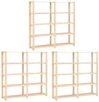 vidaXL Lagerregale 5 B&ouml;den 3 Stk 170x38x170cm Massivholz Kiefer 500kg 3051110