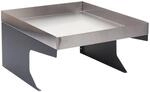 PROREGAL M&auml;hroboter-Garage Mit Pflanzkasten 37x60x70cm Metall Edelstahl Anthrazit