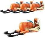 TRUTZHOLM 4x Spanngurt Ratschen 2 Teilig 5m 800kg 0,8t Orange