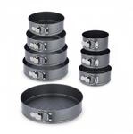 Relaxdays Springform Set Edelstahl Anthrazit Antihaftbeschichtet 8-teilig 6,5 cm x &oslash;