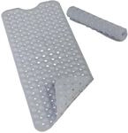 Relaxdays Badewannenmatte XXL PVC Grau Rutschfest 97 cm x 39 cm x 0,7 cm 0,8 kg
