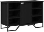 vidaXL Waschbeckenschrank mit T&uuml;r Schwarz Eichen-Optik 91 x 35 x 60 cm 869185