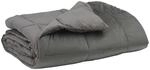vidaXL Sommerdecke Gepolstert Hellgrau 140 x 200 cm Mikrofaser 42025918