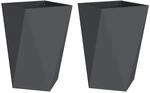 vidaXL Pflanzk&uuml;bel 2 Stk Anthrazit 50 x 50 x 75 cm Stahl 883799