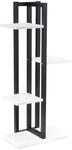 Relaxdays Blumenregal Metall Wei&szlig; Freistehend 93 cm x 42,5 cm x 22,5 cm 5 kg
