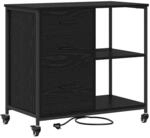 vidaXL Schrank mit Ladestation Schwarz Eichen-Optik 76 x 41 x 72 cm 859835