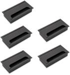 Emuca Satz von 5 Kabeldurchf&uuml;hrungen f&uuml;r Quadrum Tisch Rechteckig 159 x 80 mm
