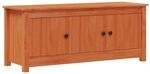 vidaXL Schuhschrank Wachsbraun 110 x 38 x 45,5 cm Massives Kiefernholz 869928