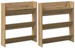 vidaXL Wandschuhschr&auml;nke mit Regal Artisan-Eiche Holzwerkstoff 875029